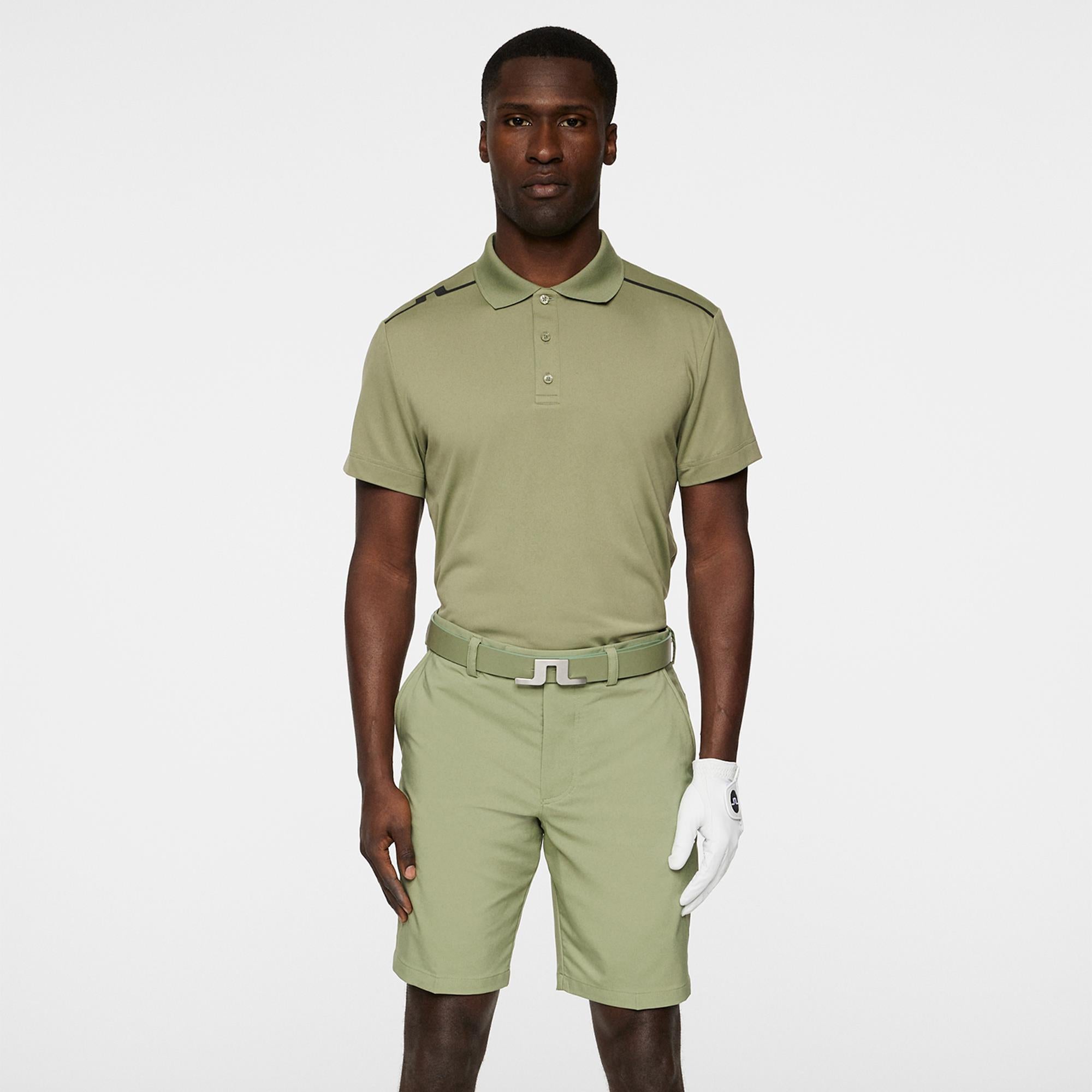 J Lindeberg Lionel Mens Golf Polo Shirt Oil Green